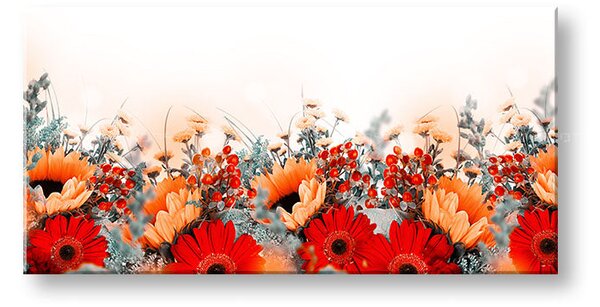 Obraz na stěnu ČERVENÉ KVĚTY_154-13 - 30x60 cm