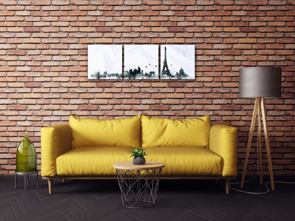 Impresi Obraz Paříž panorama - 90 x 30 cm (3 dílný)