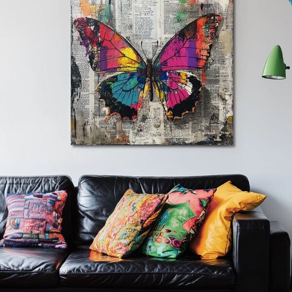 Obraz Abstraktní motýl - prémiový tisk - 60x60 cm