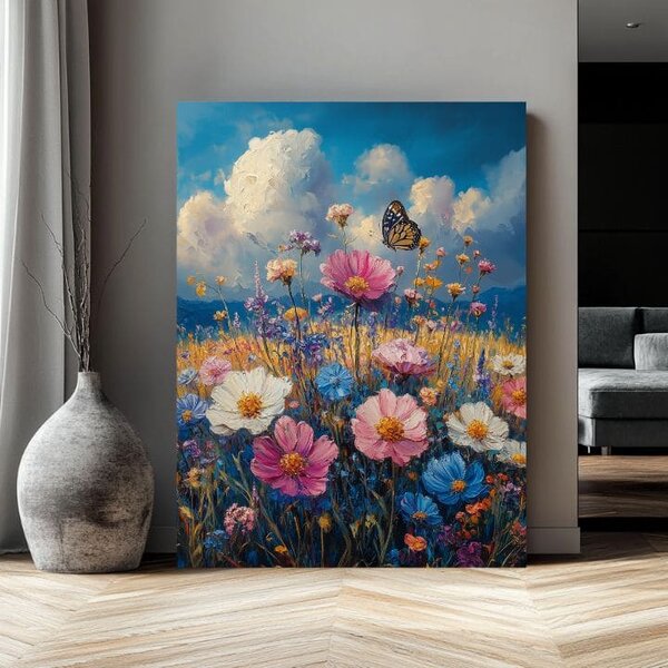 Obraz Motýlí louka - prémiový potisk - 40x60 cm