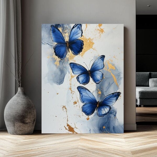 Obraz Butterflies - Marble elegance - 40x60 cm