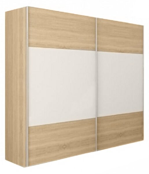 KONDELA Ložnicový komplet (postel 180x200 cm), dub sonoma / bílá, GABRIELA NEW