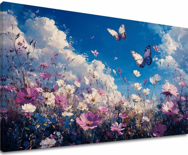 Obraz motýla - létání nad loukou - 40x60 cm