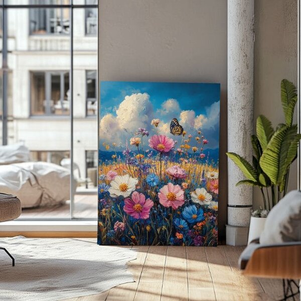 Obraz Motýlí louka - prémiový potisk - 40x60 cm