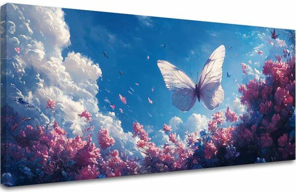Obraz Motýla v oblacích svobody - 50x100 cm