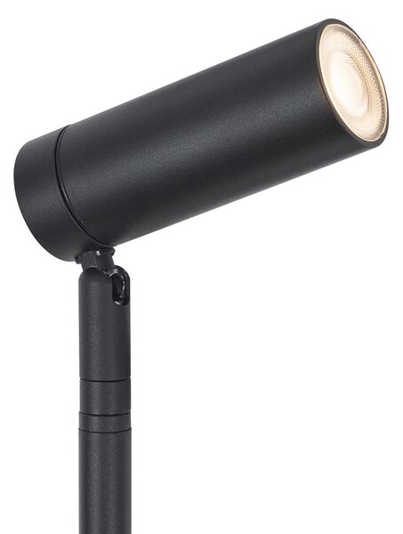 Bodové světlo se zemním hrotem černé 40 cm vč. LED nastavitelné IP65 vč. kabelu a zástrčky - Carl