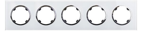 Elhard Skleněný pětirámeček Rondo Glass, bílý RG3105W