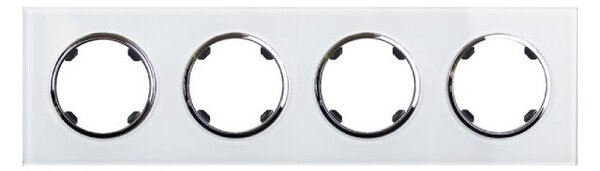 Elhard Skleněný čtyřrámeček Rondo Glass, bílý RG3104W
