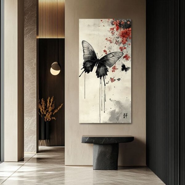 Obraz Butterfly - japonský minimalismus - 50x100 cm
