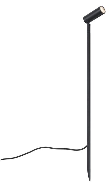 Bodové svítidlo černé 80 cm vč. LED nastavitelné IP65 vč. kabelu a zástrčky - Carl