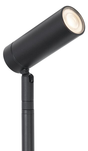 Bodové svítidlo černé 80 cm vč. LED nastavitelné IP65 vč. kabelu a zástrčky - Carl