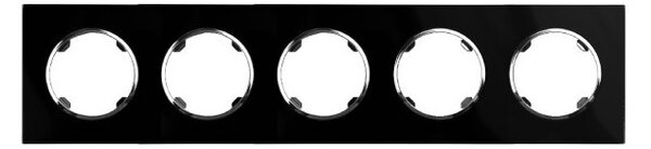 Elhard Skleněný pětirámeček Rondo Glass, černý RG3105B