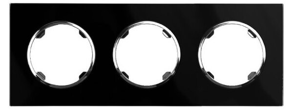 Elhard Skleněný trojrámeček Rondo Glass, černý RG3103B