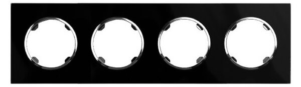 Elhard Skleněný čtyřrámeček Rondo Glass, černý RG3104B