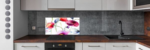 Skleněný panel do kuchyně Máky pksh-59984905