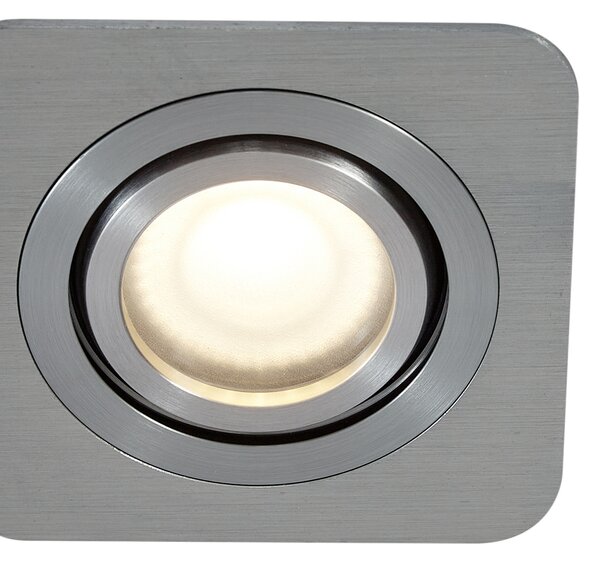 Sada 6 kulatých zapuštěných bodových svítidel Gunmetal GU10 50mm nastavitelná IP44 - Alberto