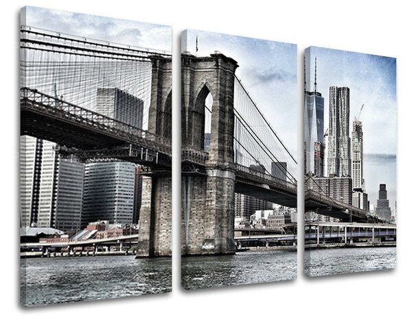 3dílný obraz na stěnu MĚSTO / NEW YORK - 60x40 cm