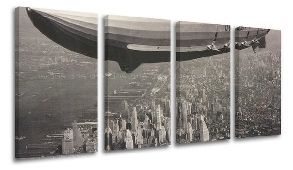 4dílný obraz na stěnu MĚSTO / NEW YORK - 80x40 cm