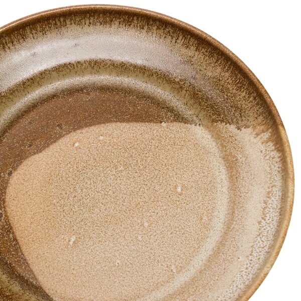 Hnědý keramický dezertní talíř Kave Home Nagoli 22,5 cm