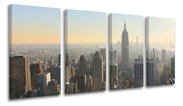 4dílný obraz na stěnu MĚSTO / NEW YORK - 80x40 cm