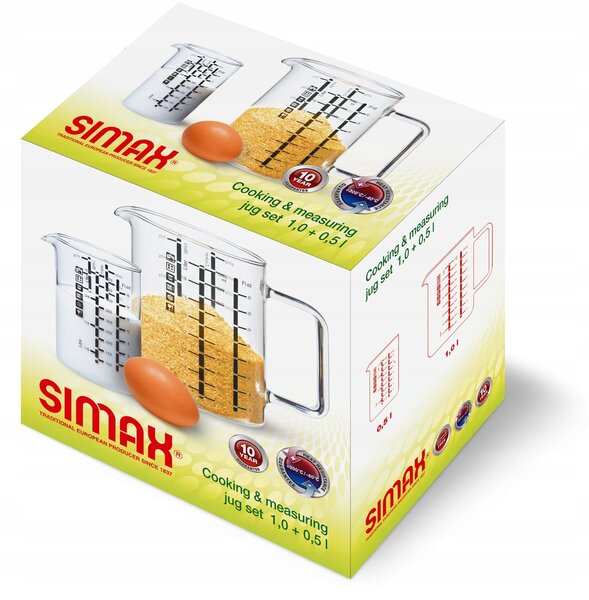 Sada kuchyňských odměrek Simax, průhledná