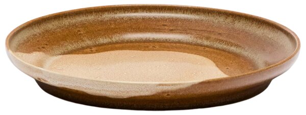 Hnědý keramický talíř Kave Home Nagoli 26,5 cm