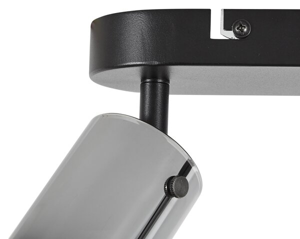 Moderní stropní bodové svítidlo Gunmetal 3-světla otočné a nastavitelné - Drain
