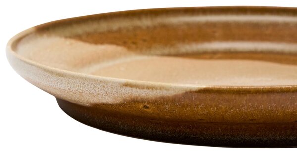Hnědý keramický talíř Kave Home Nagoli 26,5 cm