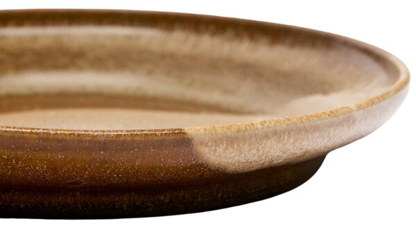Hnědý keramický dezertní talíř Kave Home Nagoli 22,5 cm