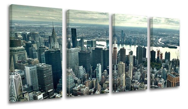4dílný obraz na stěnu MĚSTO / NEW YORK - 80x40 cm