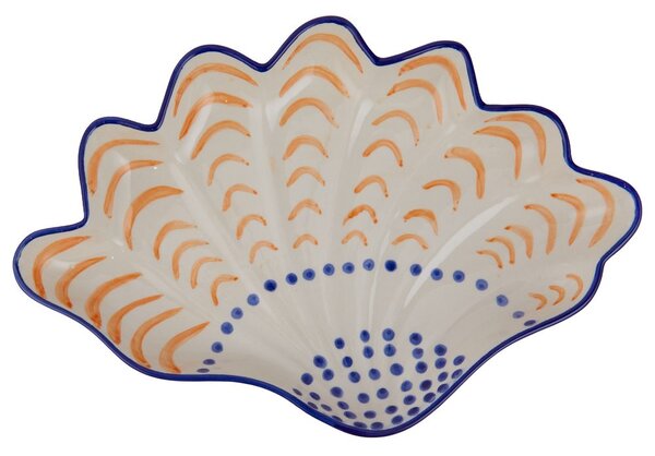 CORAL COAST Servírovací talíř mušle 23 x 20 cm - oranžová/modrá
