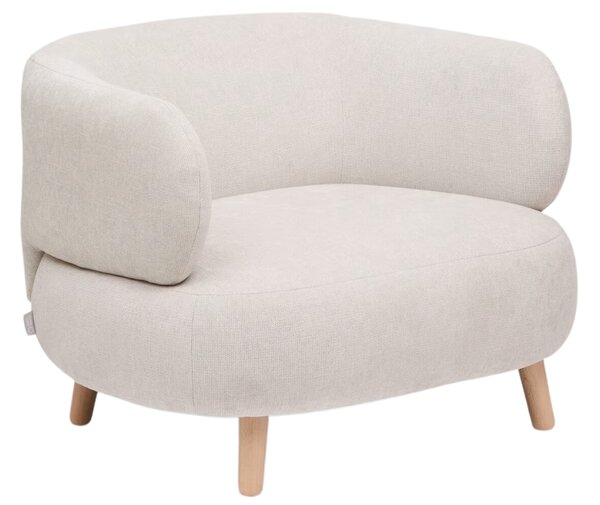 Šedobílé čalouněné křeslo Kave Home Luisa