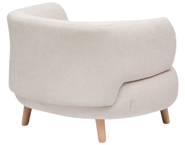 Šedobílé čalouněné křeslo Kave Home Luisa