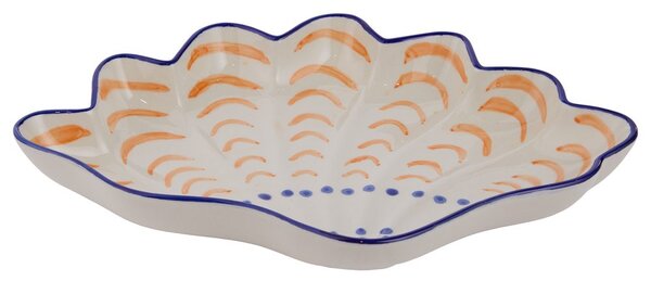 CORAL COAST Servírovací talíř mušle 23 x 20 cm - oranžová/modrá