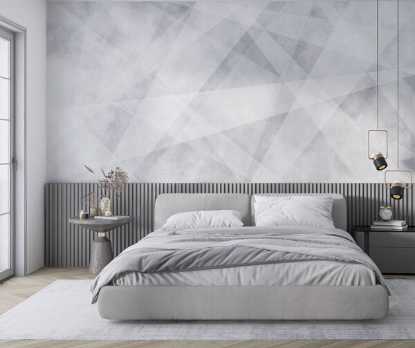 Fototapeta Bílé a šedé pozadí, Geometrické 3D fototapety, Populární fototapety, u97205 - Tapeko.co.cz
