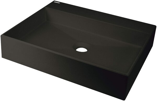 Deante Correo, granitové umyvadlo na desku 500x400x125 mm, černá matná, DEA-CQR_NU5S