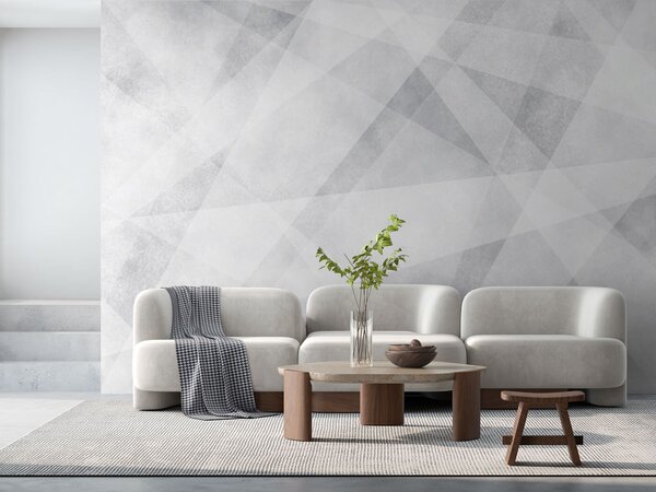 Fototapeta Bílé a šedé pozadí, Geometrické 3D fototapety, Populární fototapety, u97205 - Tapeko.co.cz