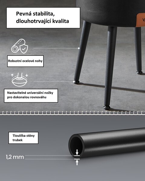 Mini taburet / stolička na nožičkách s úložným prostorem LOM005BH08
