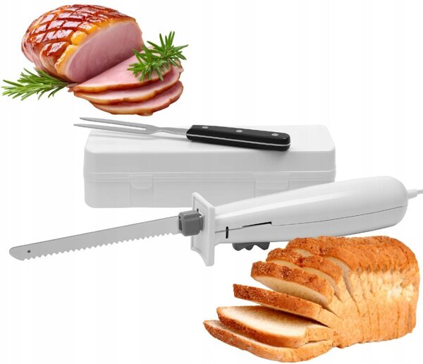 NŮŽ NA MASO A PEČIVO PRO RYBY, MULTIFUNKČNÍ, BÍLÝ + VELIKOST POUZDRO