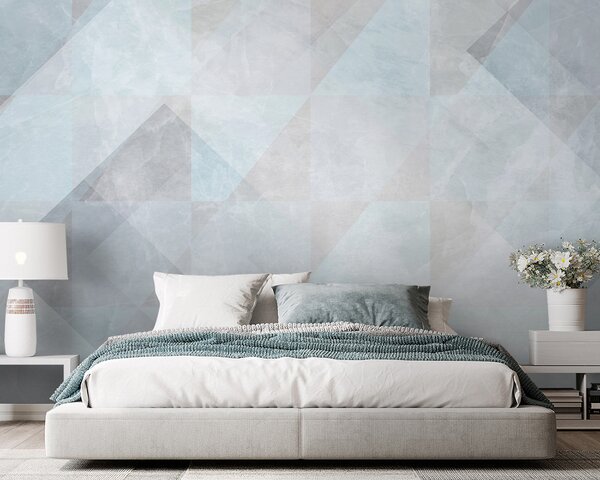 Fototapeta Bílé a šedé pozadí, Geometrické 3D fototapety, Populární fototapety, u97267 - Tapeko.co.cz