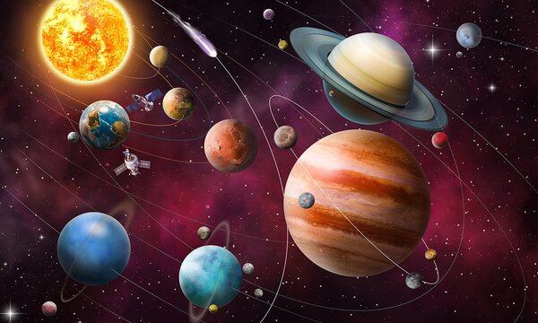 Fototapeta Planety a hvězdy ve vesmíru, Přírodní fototapety, Populární fototapety, u97423 - Tapeko.co.cz