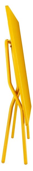 Sada BALCONY II – skládací stůl 140×80 cm + 6 ultra kompaktních židlí | ColorBlock žlutá Miel