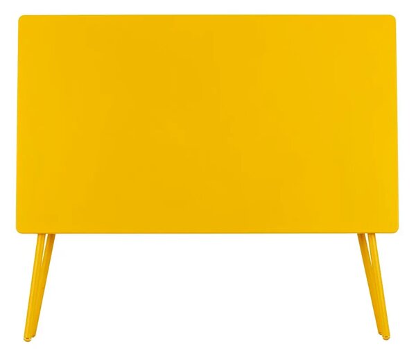 Sada BALCONY II – skládací stůl 120×70 cm + 4 ultra kompaktní židle | ColorBlock žlutá Miel
