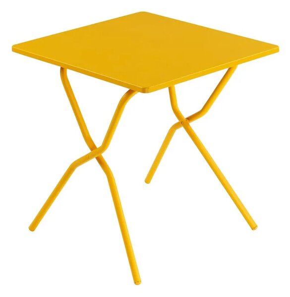 Sada BALCONY II – skládací stůl 64×70 cm + 2 ultra kompaktní židle | ColorBlock žlutá Miel