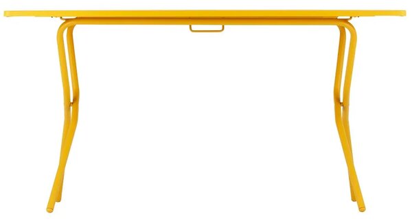 Sada BALCONY II – skládací stůl 140×80 cm + 6 ultra kompaktních židlí | ColorBlock žlutá Miel