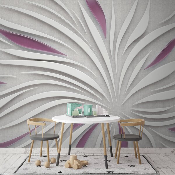 Fototapeta Bílý a fialový design, 3D fototapety, Populární fototapety, u06452v4 - Tapeko.co.cz