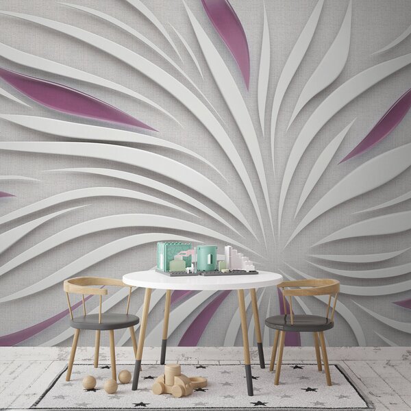 Fototapeta Bílý a fialový design, 3D fototapety, Populární fototapety, u06452v4 - Tapeko.co.cz