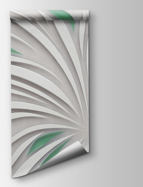 Fototapeta Bílý a zelený design, 3D fototapety, Populární fototapety, u06452v2 - Tapeko.co.cz