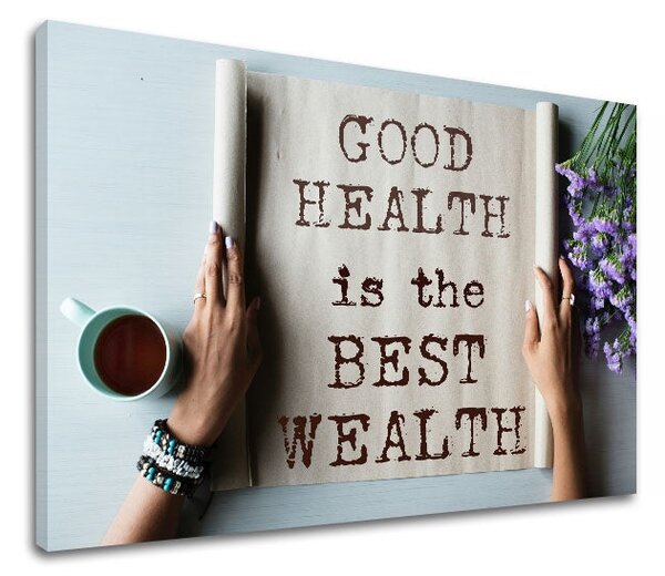 Motivační obraz na stěnu Dobré zdraví - 20x30 cm