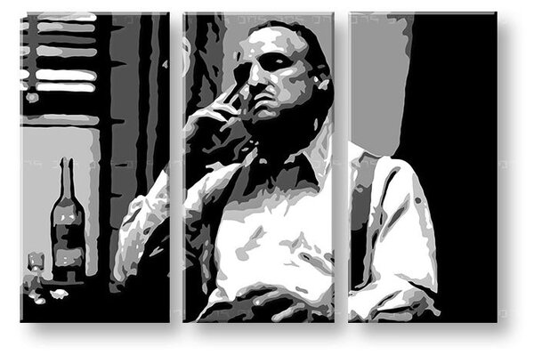 Tištěný POP Art obraz Marlona Branda 3 části mb2 - 60x40 cm